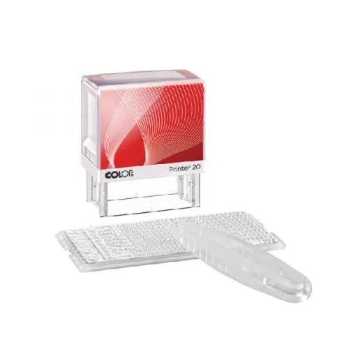 COLOP PRINTER 20/1 SET 02 WHITE PAD - BLACK - BLISTER — image 1