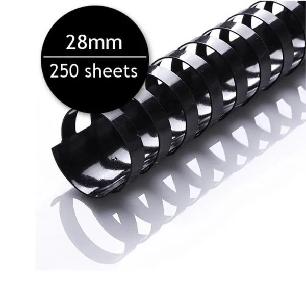 CERRATUS BINDING COMBS 28MM BLACK 50PCS BOX — image 1