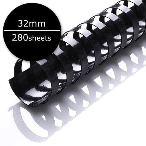 CERRATUS BINDING COMBS 32MM BLACK OVAL 50PCS BOX — image 1