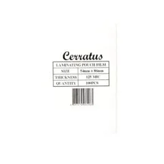 LAMINATING POUCH 54X86MM 125MIC 100 SHEETS
