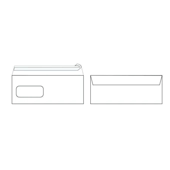 GOLDEN PRIME - ENVELOPE C65 114X229MM. 100GR. WHITE P&S 45X100MM. WINDOW 20MM. FROM BOTTOM 20MM. FROM LEFT- BOX OF 1000 — image 1
