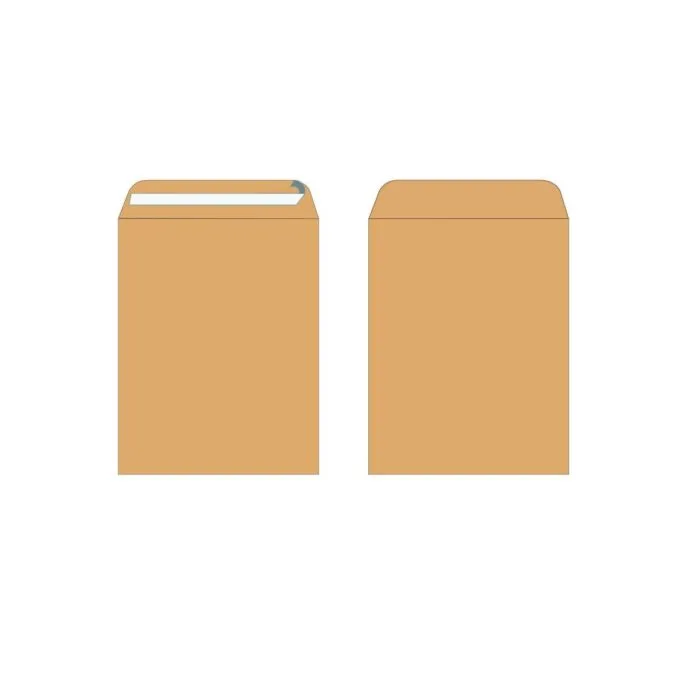 GOLDEN PRIME - POCKET ENVELOPE 420X320MM. 120GR. BROWN MANILLA RIBBED KRAFT PEEL SEAL - BOX OF 250 PCS — image 1