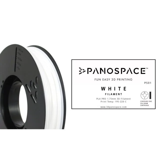 PANOSPACE FILAMENT PLA 1.75MM WHITE 326G — image 1