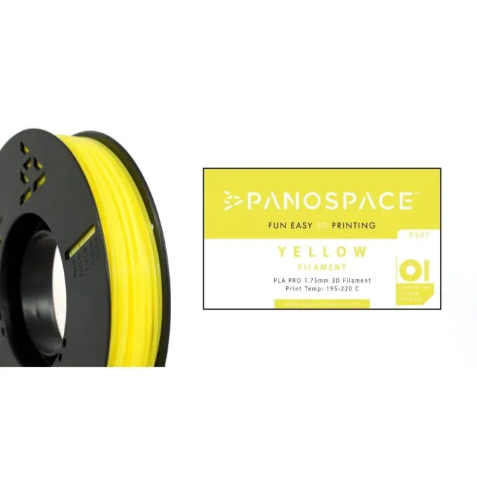 PANOSPACE FILAMENT PLA 1.75MM YELLOW 326G — image 1