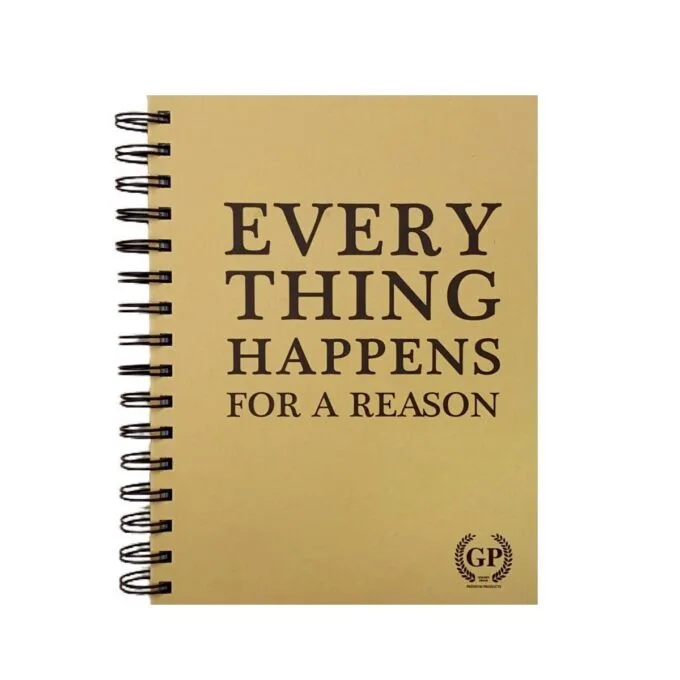 GOLDEN PRIME - NATURAL KRAFT - PERFORATED - A5 SIDE WIRE-O 15O SHEETS (Everything happens for a reason) — image 1