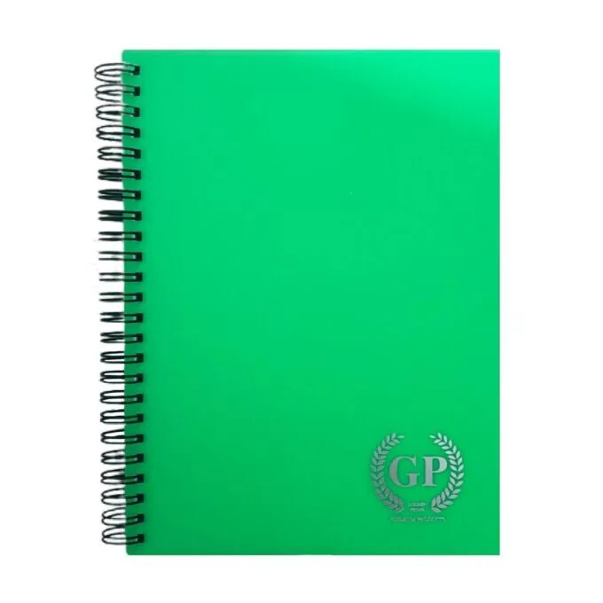 GOLDEN PRIME - PP WIRE-O NOTEBOOK - A5 - 80 SHEETS - ASSORTED SOLID COLOURS — image 1
