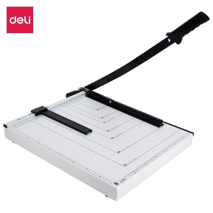DELI STEEL PAPER GUILLOTINE A3 SIZE - 12 SHEETS - 460X380MM — image 1