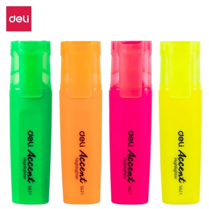 DELI HIGHLIGHTER CHISEL 1-5MM 4C — image 1