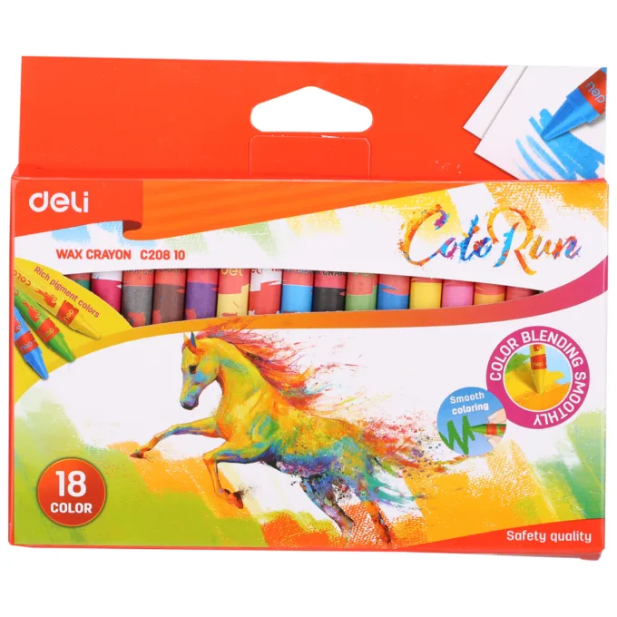 DELI WAX CRAYON Φ8*90MM 18C — image 1