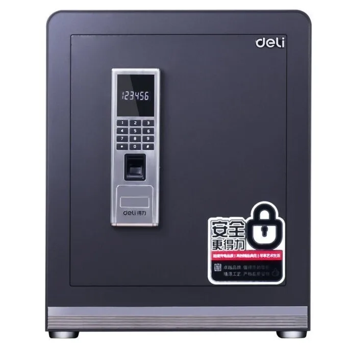 DELI MONEY SAFE - H470 x W380 x D320 - PASSWORD / MASTER KEY / EMERGENCY KEY / FINGERPRINT — image 1
