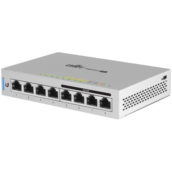 UBIQUITI 8-Port Fully Managed Gigabit Switch with 4 IEEE 802.3af Includes 60W Power Supply, EU — image 1