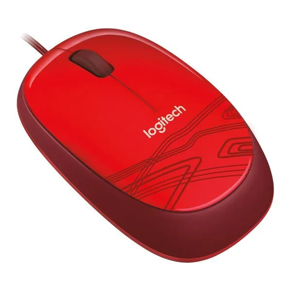 LOGITECH M105 Corded Mouse - RED - USB — image 1