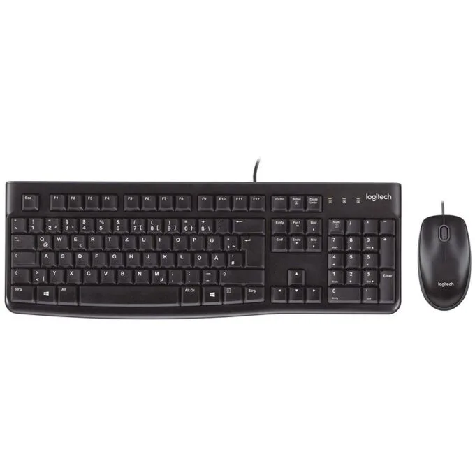 LOGITECH MK120 Corded Combo - BLACK - USB - ARA — image 1