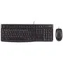 LOGITECH MK120 Corded Combo - BLACK - USB - ARA