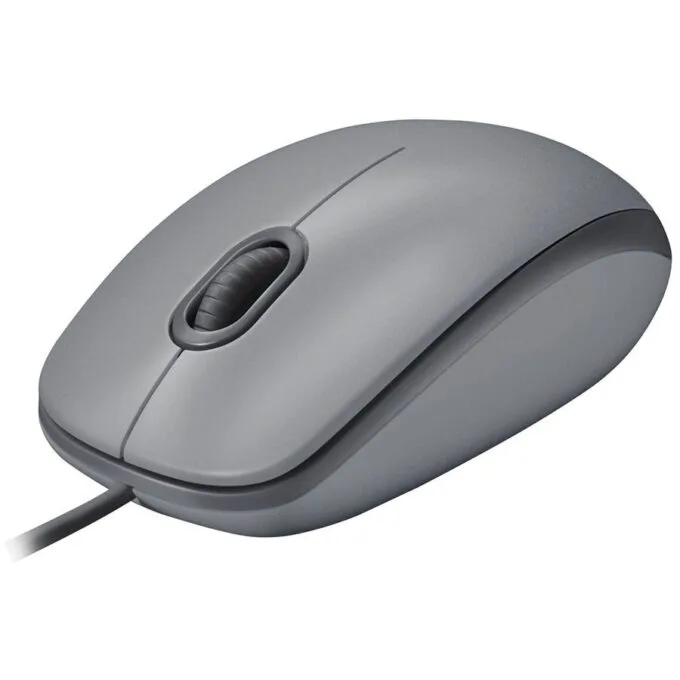 LOGITECH M110 Corded Mouse - SILENT - MID GREY - USB — image 1