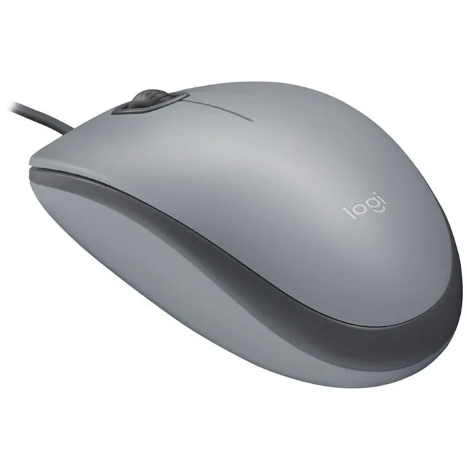 LOGITECH M110 Corded Mouse - SILENT - MID GREY - USB — image 2