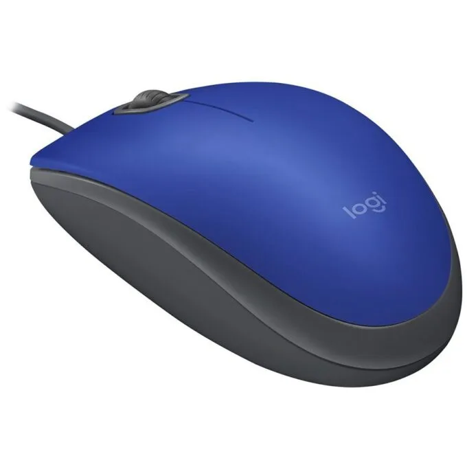 LOGITECH M110 Corded Mouse - SILENT - BLUE - USB — image 2
