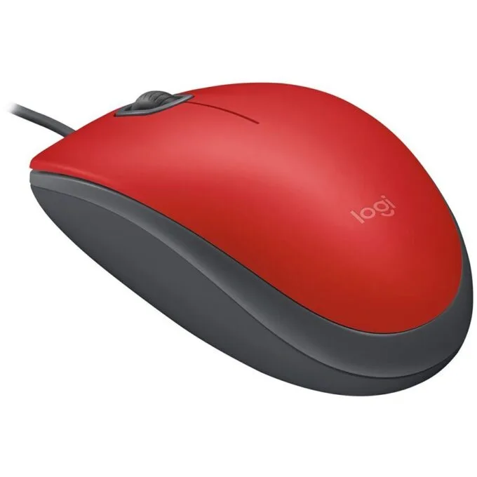 LOGITECH M110 Corded Mouse - SILENT - RED - USB — image 2