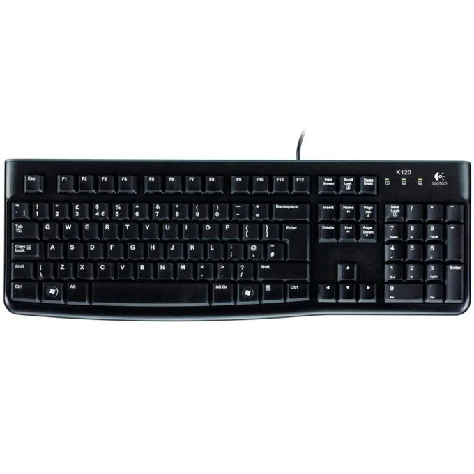 LOGITECH K120 Corded Keyboard - BLACK - USB - HRV-SLV-SRB — image 2