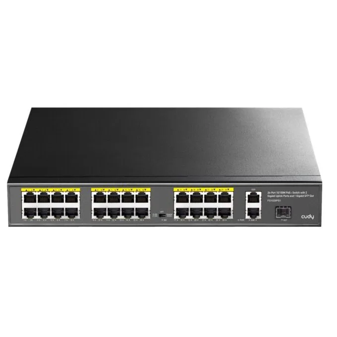 Cudy Switch PoE Fast Ethernet 24 PoE + 2 GbE + 1SFP 300W FS1026PS1 — image 1