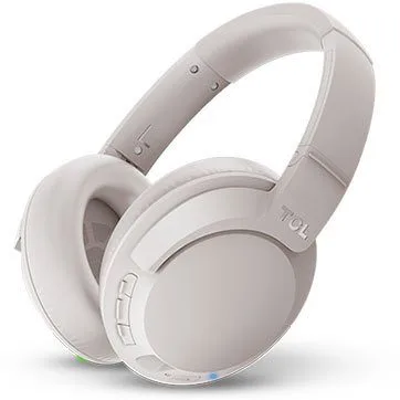 TCL Over-Ear Bluetooth + ANC Headset, HRA , slim fold, Frequency: 9-40K, Sensitivity: 94 dB, Driver Size: 40mm, Impedence: 86 Ohm, Acoustic system: closed, Max power input: 50mW, Bluetooth (BT 4.2) & 3.5mm jack, Hi-Res Audio & ANC, Color Cement Gray — image 1