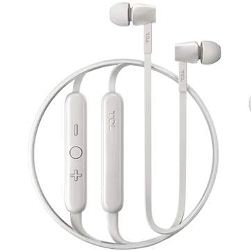 TCL In-ear Bluetooth Headset, Strong Bass, Frequency of response: 10-22K, Sensitivity: 107 dB, Driver Size: 8.6mm, Impedence: 16 Ohm, Acoustic system: closed, Max power input: 20mW, Connectivity type: Bluetooth only (BT 5.0), Color Ash White — image 2