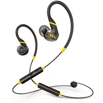 TCL In-ear Bluetooth Sport Headset, IPX4, Frequency of response: 10-22K, Sensitivity: 100 dB, Driver Size: 8.6mm, Impedence: 16 Ohm, Acoustic system: closed, Max power input: 20mW, Bluetooth (BT 5.0) & 3.5mm jack, Color Monza Black — image 1