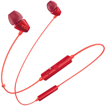 TCL In-ear Bluetooth Headset, Frequency of response: 10-22K, Sensitivity: 105 dB, Driver Size: 8.6mm, Impedence: 16 Ohm, Acoustic system: closed, Max power input: 20mW, Connectivity type: Bluetooth only (BT 4.2), Color Sunset Orange — image 1