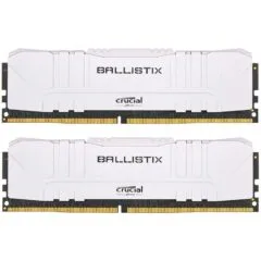 Crucial DRAM Ballistix White 2x16GB (32GB Kit) DDR4 3000MT/s CL15 Unbuffered DIMM 288pin White