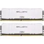 Crucial DRAM Ballistix White 2x16GB (32GB Kit) DDR4 3000MT/s CL15 Unbuffered DIMM 288pin White