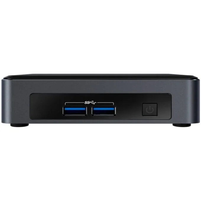 Intel 24x7 qualified NUC 7th Gen, Core i3-7100U Dual Core 2.40GHz, 2x DDR4 1.2V SODIMM (max 32GB), NVMe/SATA M.2 SSD (80mm), Intel 4K HD Graphics 640 (Dual HDMI 2.0a (4K 60Hz, HDR), w/HDCP2.2), 7.1 Audio via HDMI/DP, (2+2)xUSB 3.0, 1xLAN GbE, WiFi 8265AC + Bluetooth 4.2, VESA mount, 24x7 qualified, brown box — image 1