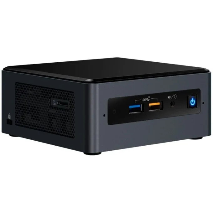 Intel NUC 8th Gen Optane Memory ready,i5-8259U,2xDDR4 1.2V SODIMM,NVMe/SATA M.2 SSD (42/80mm)+2.5" SATA SSD/HDD,4K Iris 655, SDXC slot,7.1 Audio via HDMI/DP+Combo Jack+Dual Mic on FP,(2+2)xUSB 3.1,1xLAN GbE,IR,WiFi 9560 AC+BT v5,VESA mount, KB — image 1