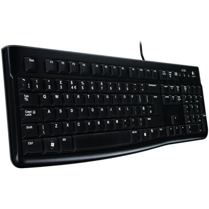 LOGITECH K120 Corded Keyboard - BLACK - USB - FAR — image 1