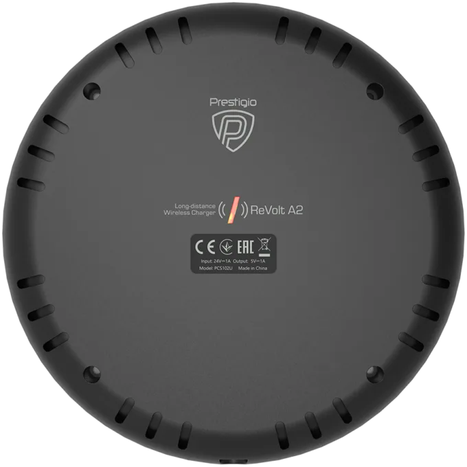 Prestigio ReVolt A2, 5W hidden wireless charger with magnetic sticker, silent, works through glass, wood, plastic, or granite up to 40 mm thick, suitable for all gadgets that support Qi wireless charging standard, black color. — image 10