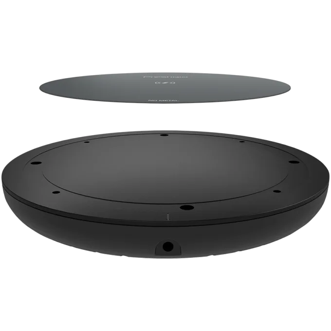 Prestigio ReVolt A2, 5W hidden wireless charger with magnetic sticker, silent, works through glass, wood, plastic, or granite up to 40 mm thick, suitable for all gadgets that support Qi wireless charging standard, black color. — image 13
