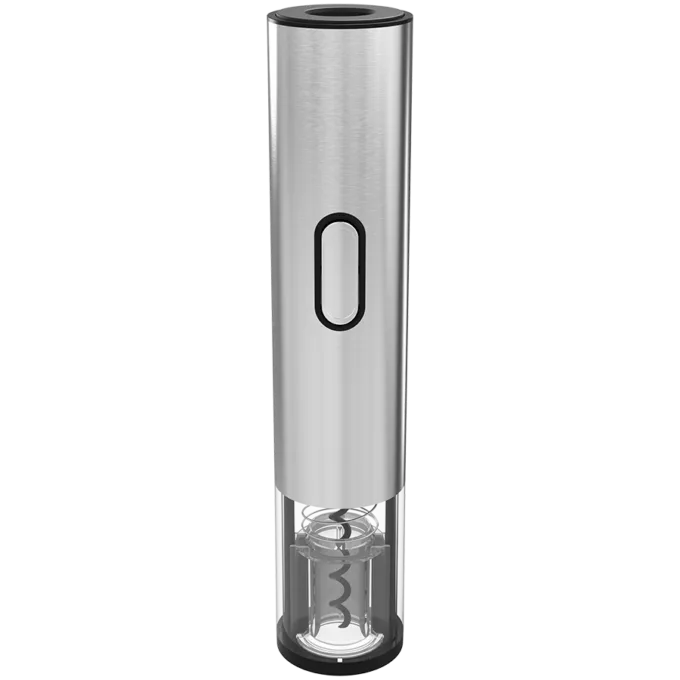 Prestigio Garda, smart wine opener, simple operation with 2 buttons, aerator, vacuum stopper preserver, foil cutter, opens up to 50 bottles wihout recharging, premium design, 500mAh battery, Dimensions D 17mm* H 290mm* W100 mm, silver color. — image 2
