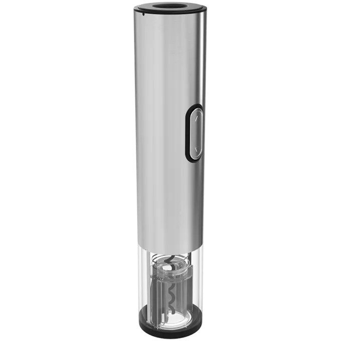 Prestigio Garda, smart wine opener, simple operation with 2 buttons, aerator, vacuum stopper preserver, foil cutter, opens up to 50 bottles wihout recharging, premium design, 500mAh battery, Dimensions D 17mm* H 290mm* W100 mm, silver color. — image 3