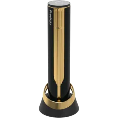 Prestigio Maggiore, smart wine opener, 100% automatic, opens up to 70 bottles without recharging, foil cutter included, premium design, 480mAh battery, Dimensions D 48*H228mm, black + gold color.