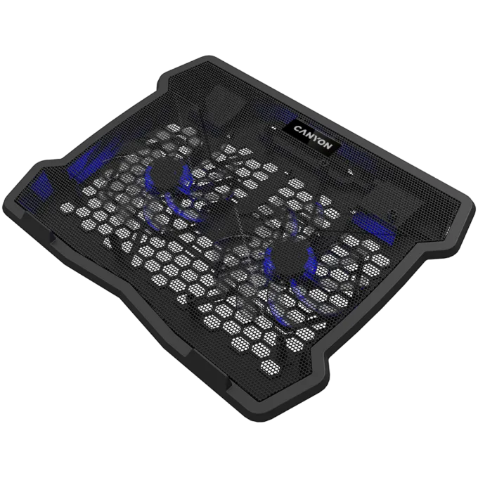 CANYON NS03, Cooling stand dual-fan with 2x2.0 USB hub, support up to 10”-15.6” laptop, ABS plastic and iron, Fans dimension:125*125*15mm(2pcs), DC 5V, fan speed: 800-1000RPM, size:340*265*30mm, 435g — image 3