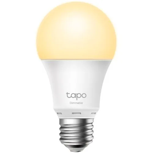 Tapo Smart WiFi Bulb, A60 size, E27 base, 8.7W, 2700K warm whiteпјЊ800 lumens brightness and dimmable, 802.11b/g/n 2.4G WiFi connection, work with 200-240 V, 50/60 Hz power voltage and frequency, work with Yandex Alice/Google Assistant/Amazon Alexa — image 1