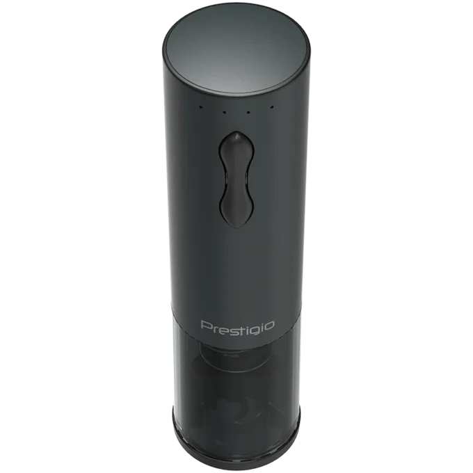 Prestigio Bolsena, smart wine opener, simple operation with 2 buttons, aerator, vacuum stopper preserver, foil cutter, opens up to 80 bottles without recharging, 500mAh battery, Dimensions D 48.2*H183mm, black color. — image 4
