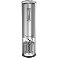 Prestigio Nemi, smart wine opener, simple operation with 2 buttons, aerator, vacuum stopper preserver, foil cutter, opens up to 70 bottles without recharging, 600mAh battery, Dimensions D 48.2*H183mm, silver color.