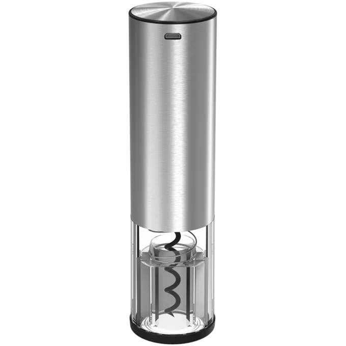 Prestigio Nemi, smart wine opener, simple operation with 2 buttons, aerator, vacuum stopper preserver, foil cutter, opens up to 70 bottles without recharging, 600mAh battery, Dimensions D 48.2*H183mm, silver color. — image 3