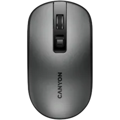 CANYON MW-18, 2.4GHz Wireless Rechargeable Mouse with Pixart sensor, 4keys, Silent switch for right/left keys,DPI: 800/1200/1600, Max. usage 50 hours for one time full charged, 300mAh Li-poly battery, Dark grey, cable length 0.6m, 116.4*63.3*32.3mm, 0.075kg