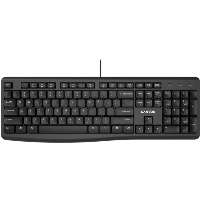 CANYON keyboard KB-50 EN Slim Wired Black — image 1