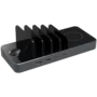Prestigio ReVolt A6, 6-in-1 charger; 2 wireless interfaces: for all gadgets that support Qi wireless charging standard 5W/7.5W/10W and for Apple Watch 2.5W, 2*Type-C 18W(PD); 2*USB: 18W(QC3.0), black+space grey color.