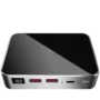 Prestigio Graphene PD PRO, fast charging powerbank, 20000 mAh, 2*USB3.0 QC, 1*Type-C PD, wireless charging interface 10W, LED battery indicator, leather case, cable type C-USB, 60W adapter in the box, aluminium and tempered glass, Silver grey color