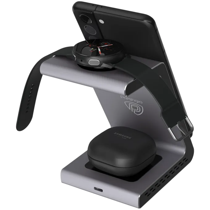 3 in 1 wireless charger Input:5V3A/9V2A/12V1.5A(QC3.0 or PD18W) Wireless: 9V1.1A/5V1.5A (7.5W/10W) Wireless for TWS: 5V 1A(Max) Wireless for Samsung: 5V 0.3A(1.5W), Aluminum+Tempered Glass — image 11