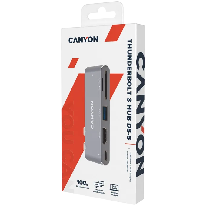 CANYON hub DS-5 7in1 Thunderbolt 3 Space Grey — image 5