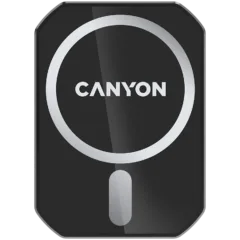CANYON CH-15, Magnetic car holder and wireless charger, C-15-01, 15W，Input: USB-C: 5V/2A, 9V/3A;Output: 5W, 7.5W, 10W, 15W;83*60*8.15mm,0.147kg,black